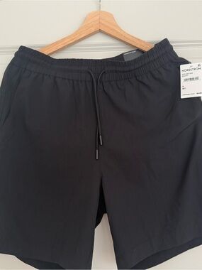 Nordstrom Black Elastic Waist Drawstring Shorts